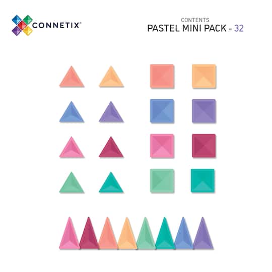 Connetix® Pastel Magnetic Tiles Mini Pack, 32ct.